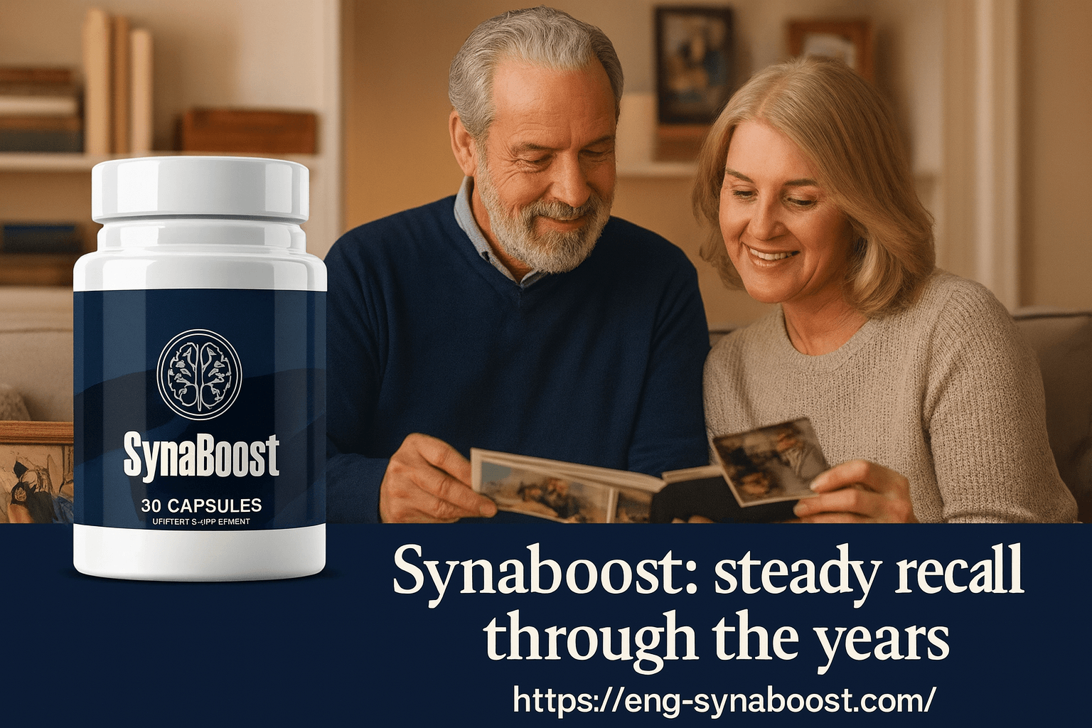 Synaboost for seniors - Steady recall through the years - Mature adults maintaining memory and cognitive health with brain supplement